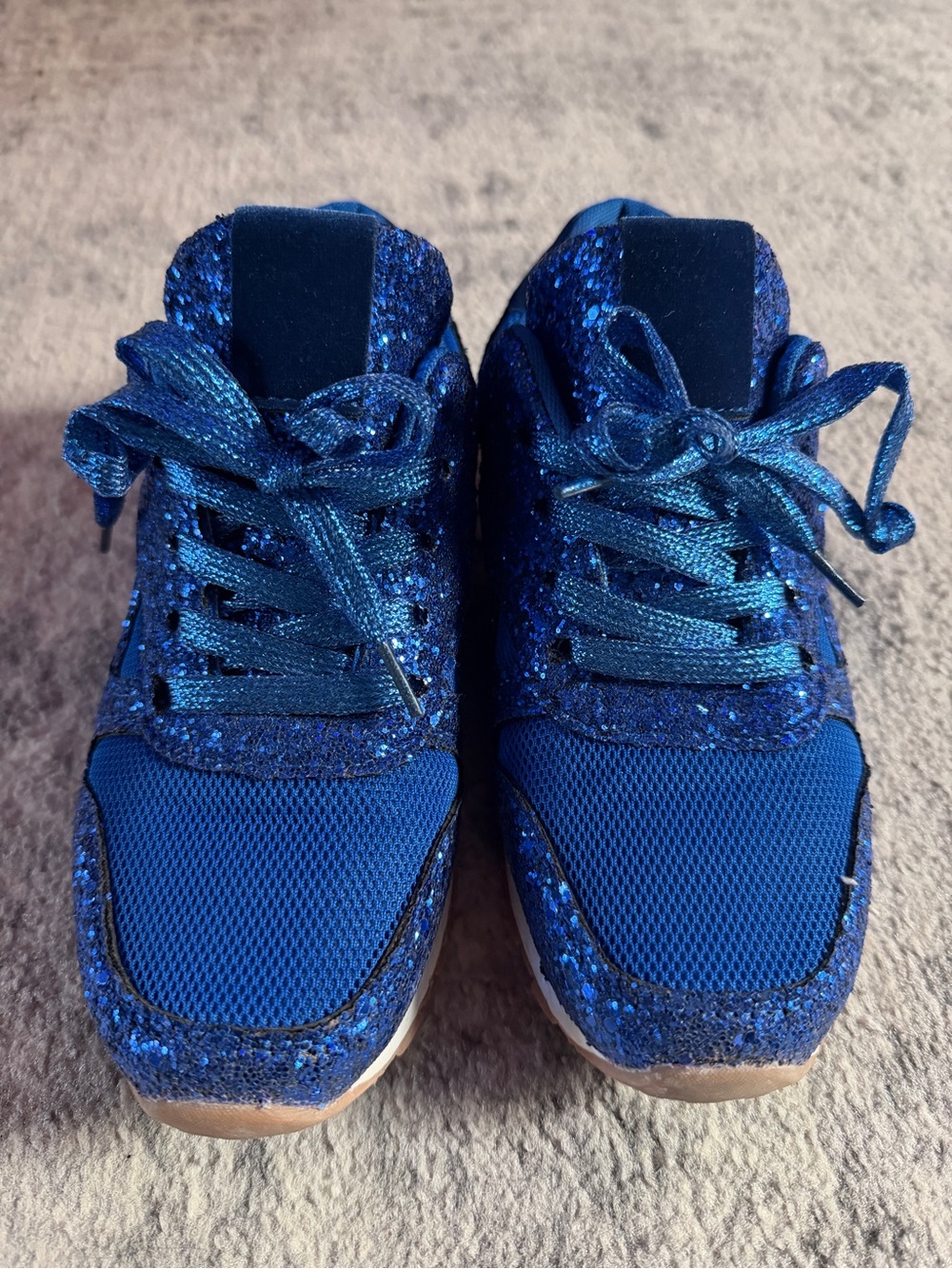 Blue Glitter Sparkle Sneakers Women’s EU 37 Lace Up
